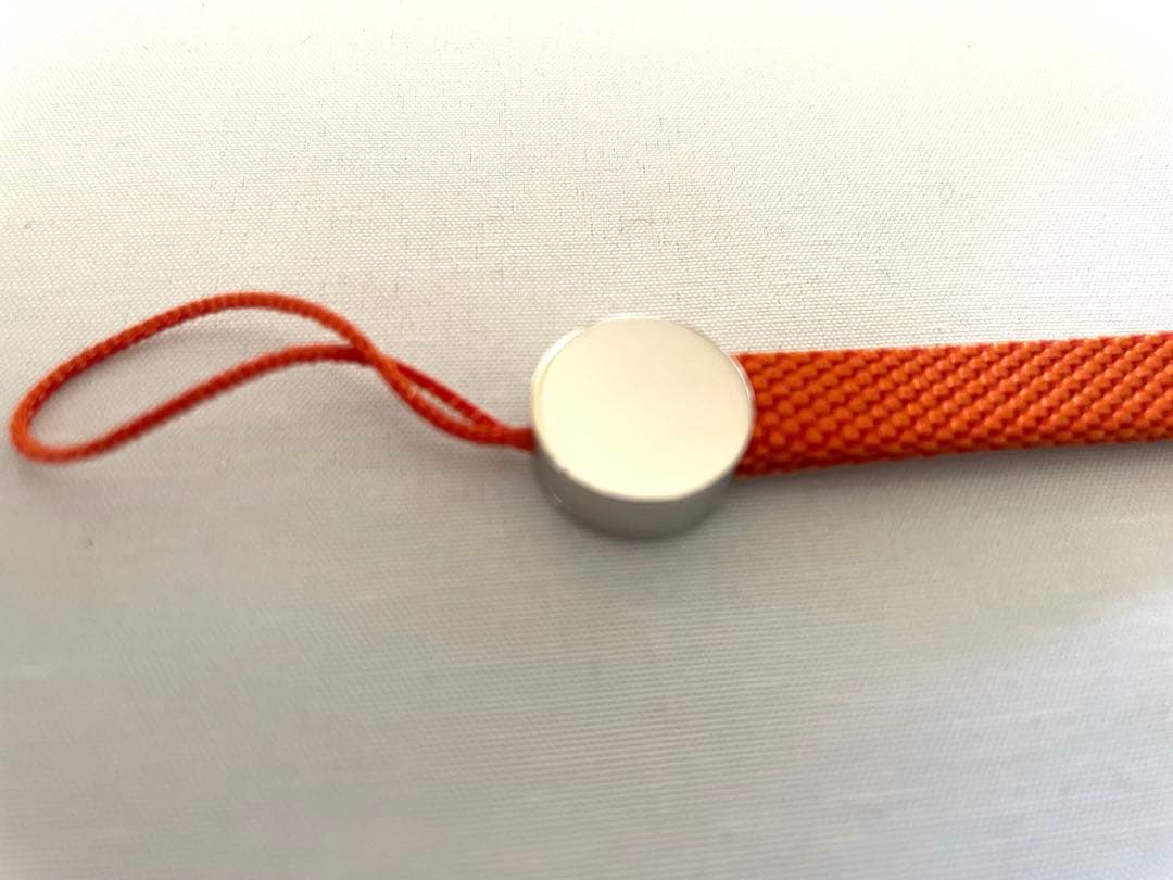 【新品・未使用】HERMES ネックストラップ　ロング　オレンジ