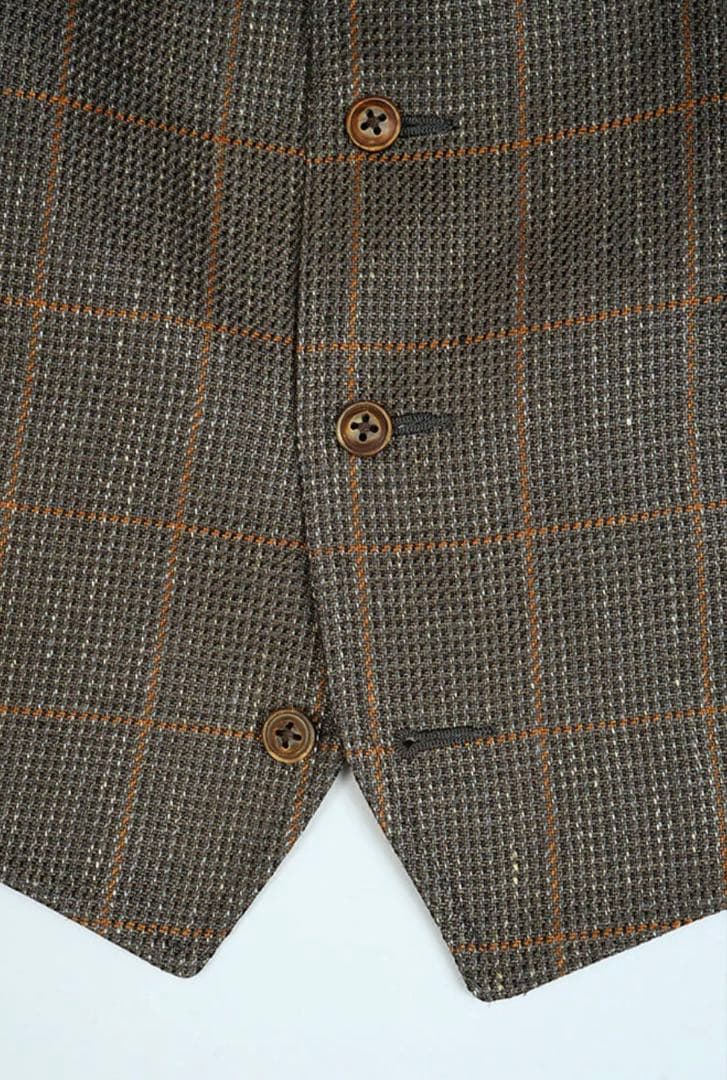 ナイジェル・ケーボン　コブラーベスト ヘンプチェック COBBLER VEST