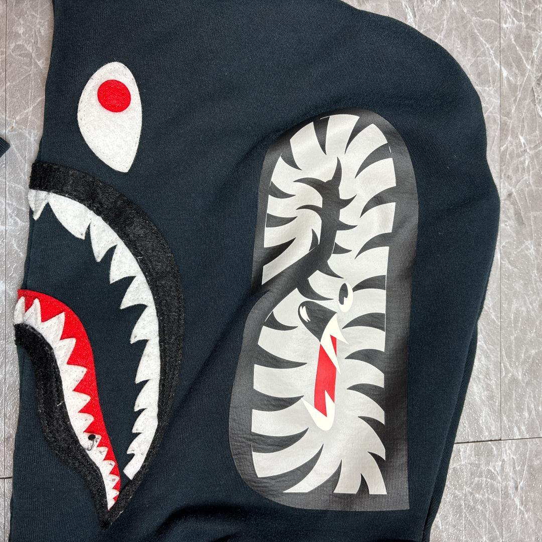 希少 APE PUMA シャークパーカー フーディー カモ 迷彩 XS ブラック