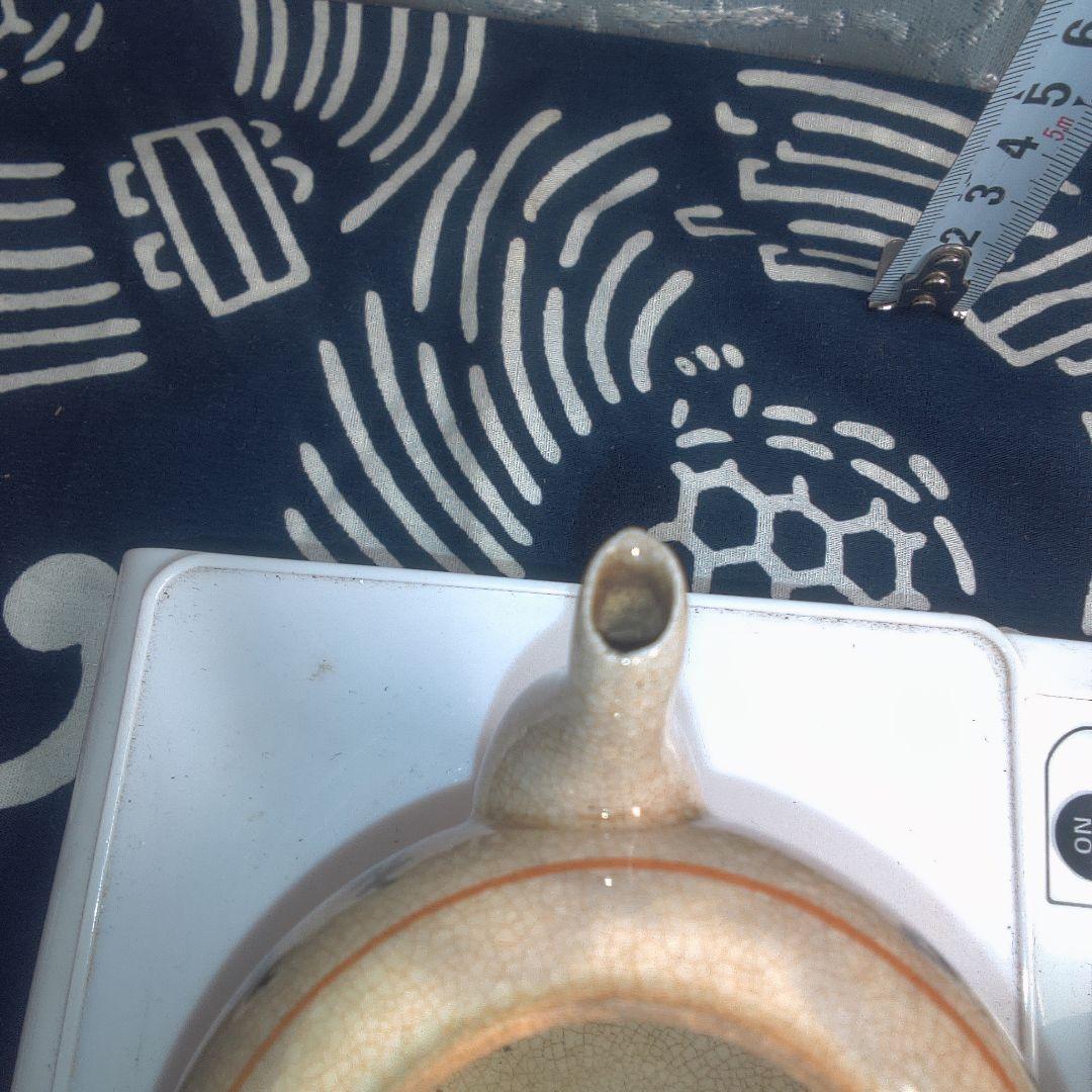 骨董２ 清水焼？ 陶器製茶器 クリーム色 小振り