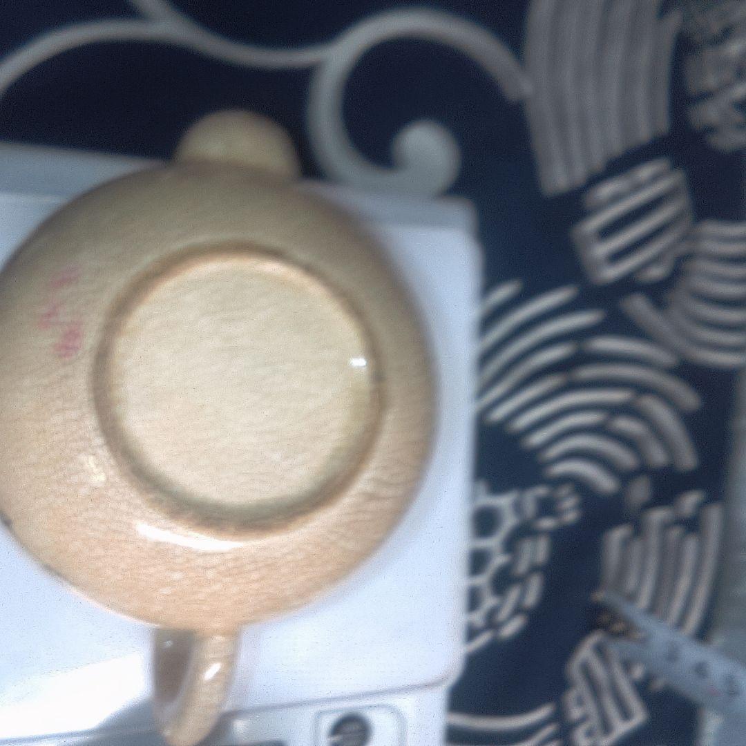 骨董２ 清水焼？ 陶器製茶器 クリーム色 小振り