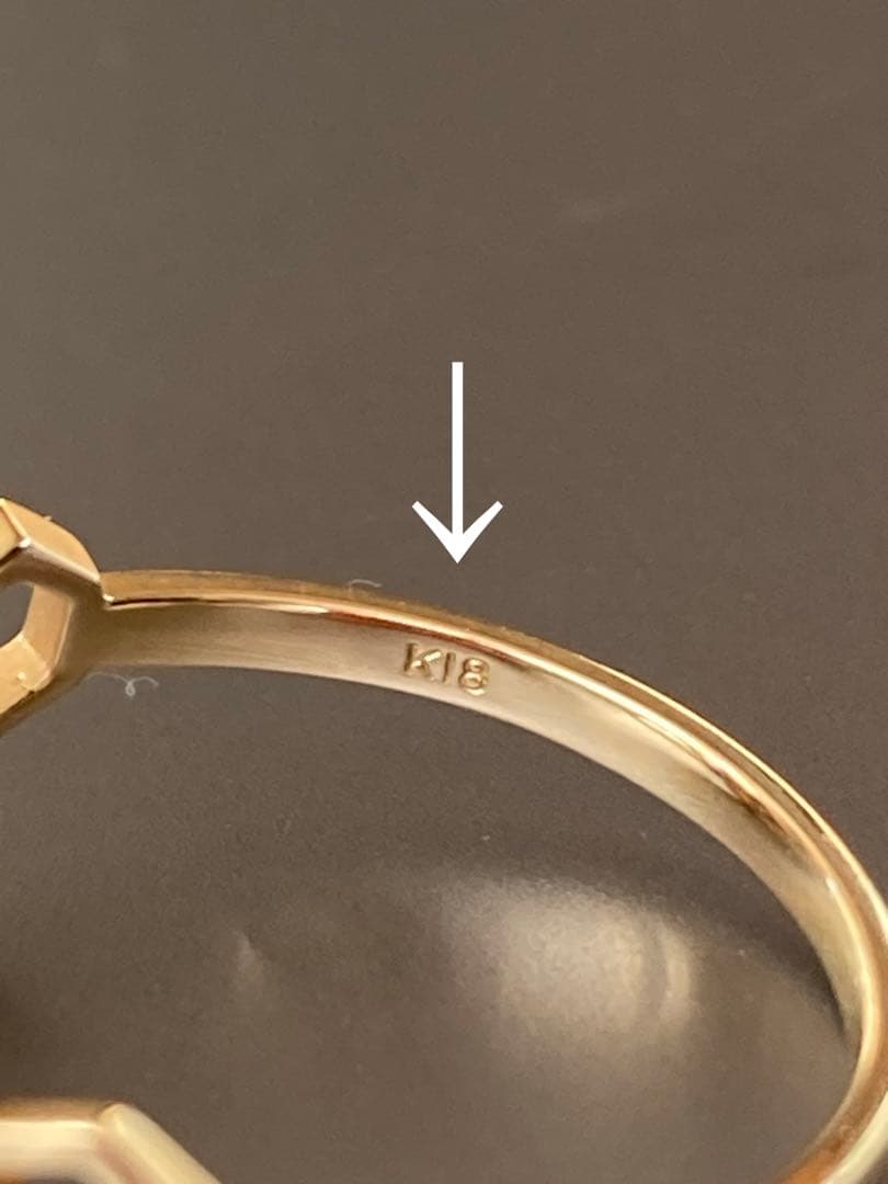 K18 ハニカム模様ダイヤモンドリング　蜂の巣　TSUTSUMI 個性的指輪