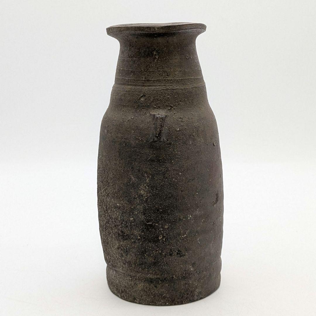 岡山県重要無形文化財 藤原建 備前焼 花入 合箱合布 花瓶 花器 フラワーベース