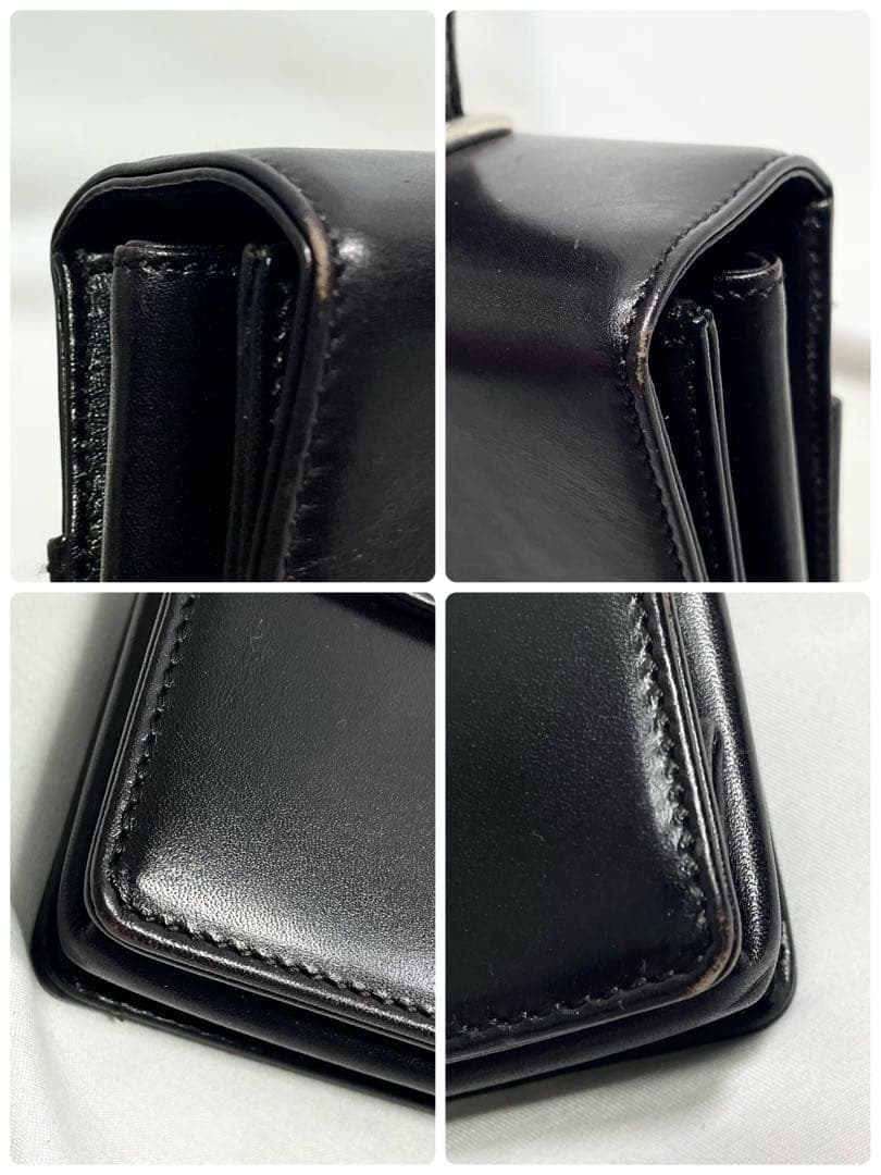 プラダ ロゴ レザー ハンド バッグ フラップ ワンハンドル　多機能　大容量