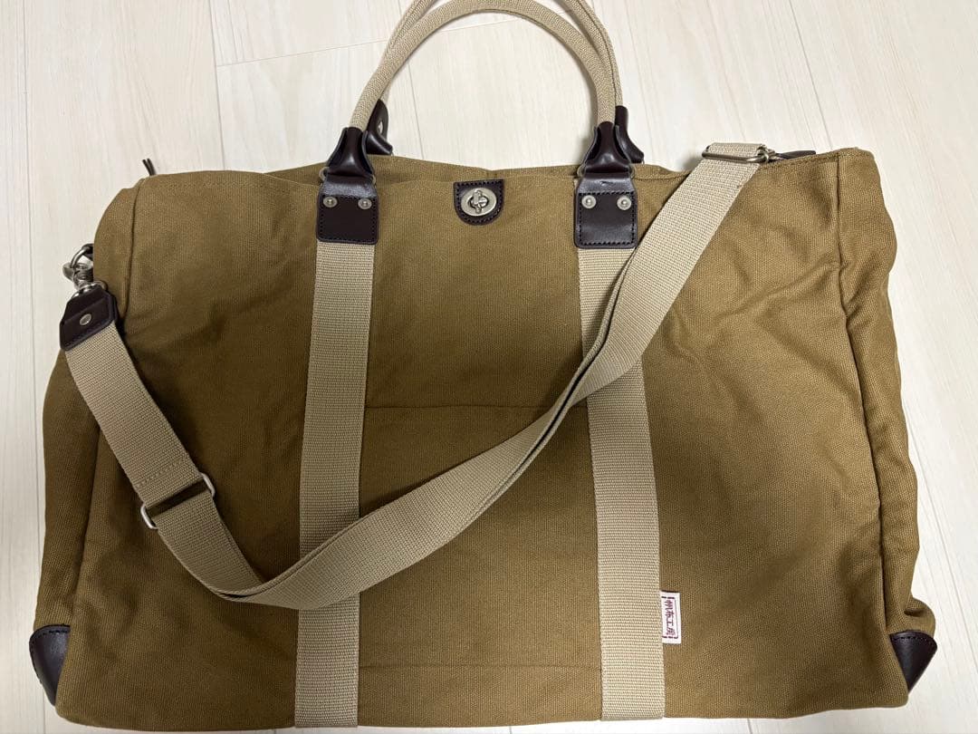 帆布工房 ボストンバック カーキ TRIPLINEシリーズ Lサイズ