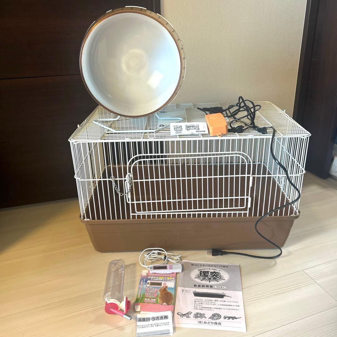 小動物 ゲージ ヒーター 回し車 飼育セット ハリネズミ 【大阪 手渡し可能】
