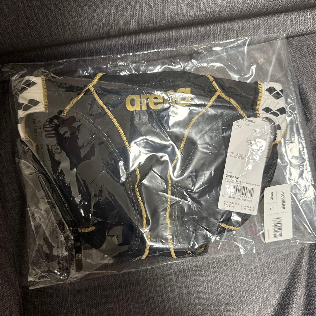 AS6SWM45M arena 競泳水着 黒金 Lサイズ