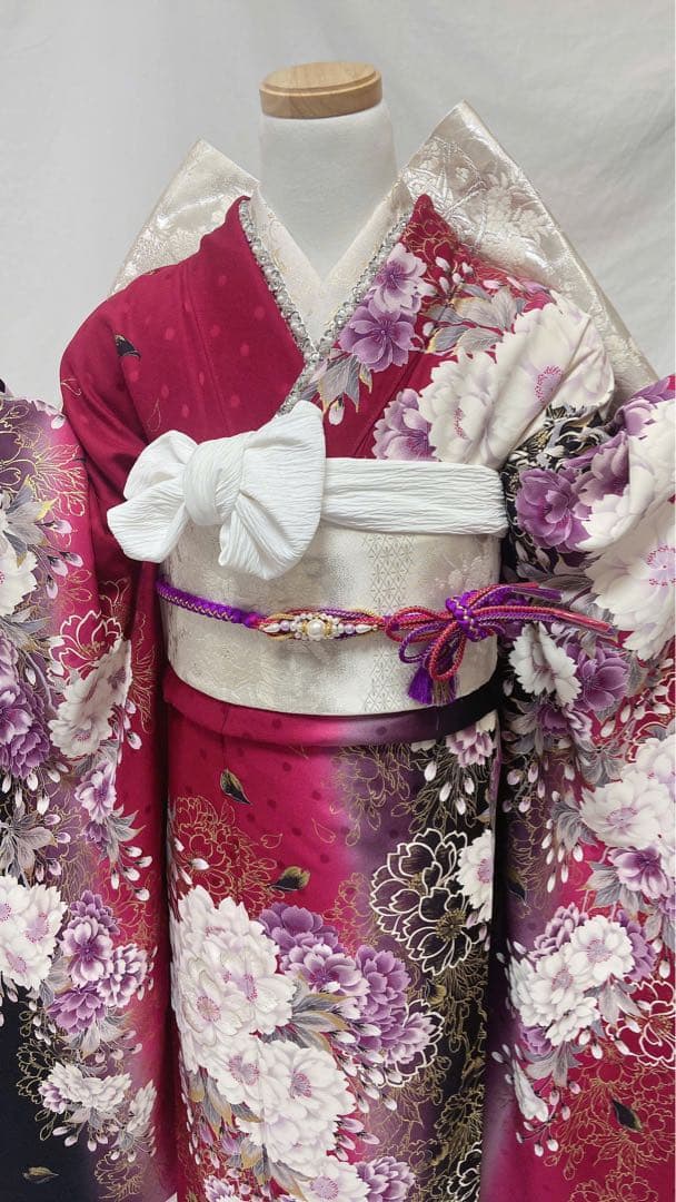 よしたか品 振袖6点セット　振袖フルセット　花柄. 成人式 正絹