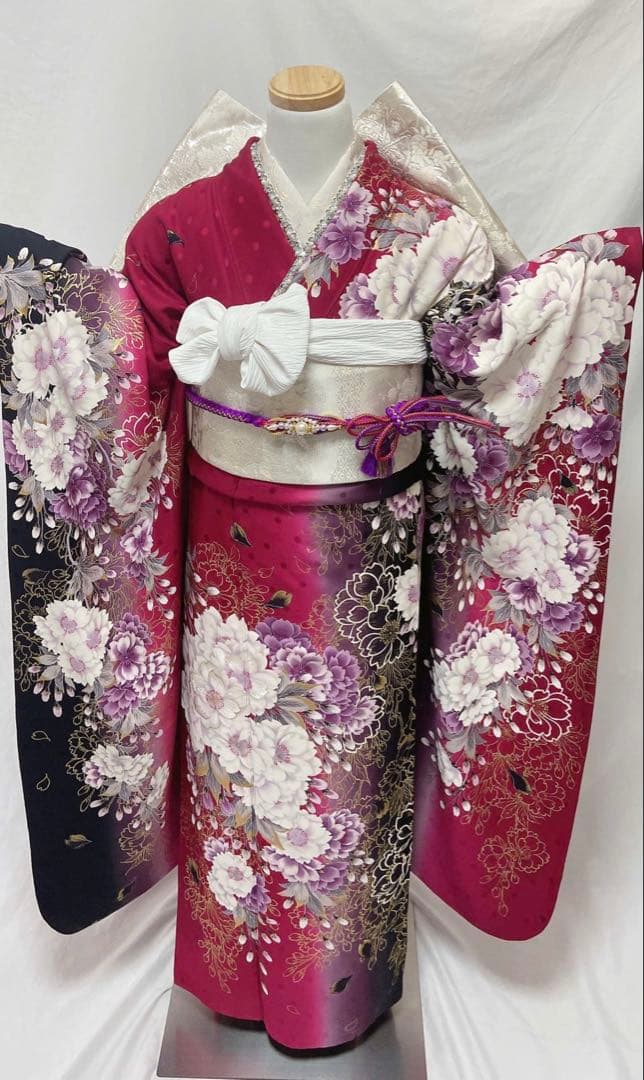 よしたか品 振袖6点セット　振袖フルセット　花柄. 成人式 正絹