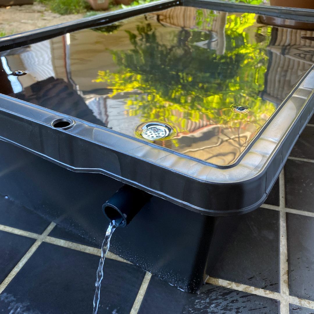 【新仕様】メダカ飼育ケース 80L黒x3個 トロ舟 大雨対策済み 金魚飼育容器
