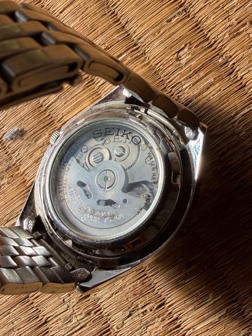 SEIKO5 自動巻腕時計 裏スケルトン アイスブルー