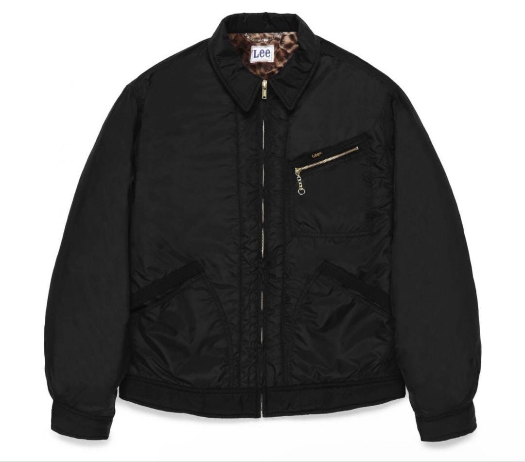 ワコマリア✖️Lee ブラック ジャンパー ヒョウ柄裏地