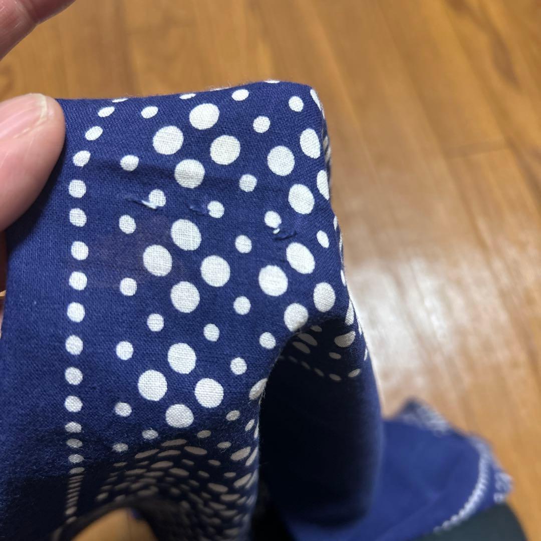 ぽ*い様 40's ネイビー ドット柄 バンダナ　両耳　 下鼻
