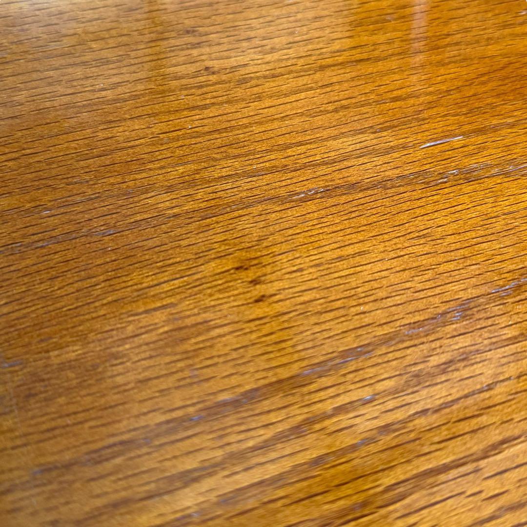 HR622【木目とラタンが美しい】三越ブルージュ　バタフライテーブル　三越家具