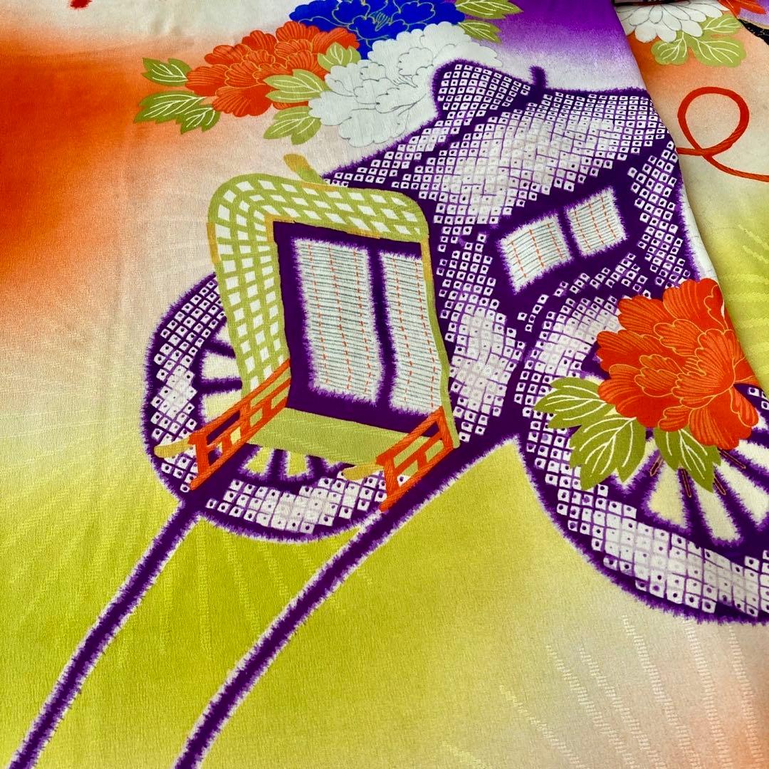 ジュニア　アンティーク　子供着物　七五三　十三詣り　袴　NO14