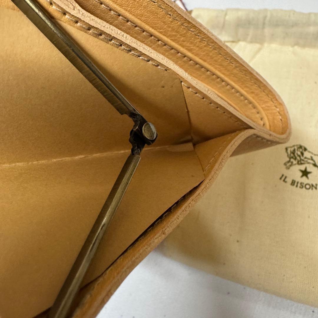 【新品訳あり】イルビゾンテ がま口 2つ折り 財布 natural