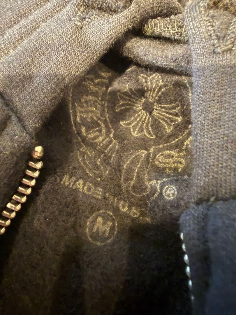 クロムハーツ ジップアップ パーカー ピンク フローラル ホースシュー サイズM