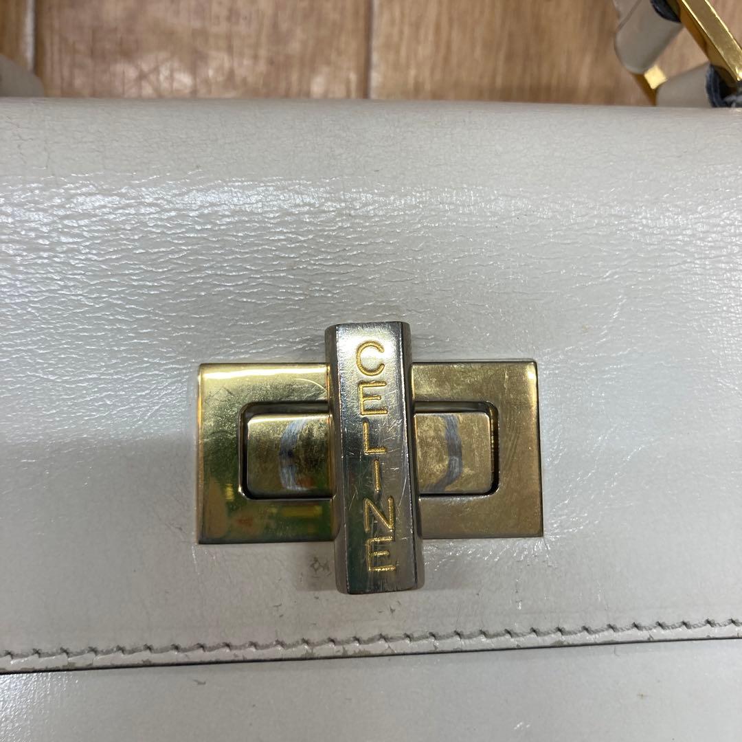 V*e様 希少価値あり！CELINE ホワイト ハンドバッグ