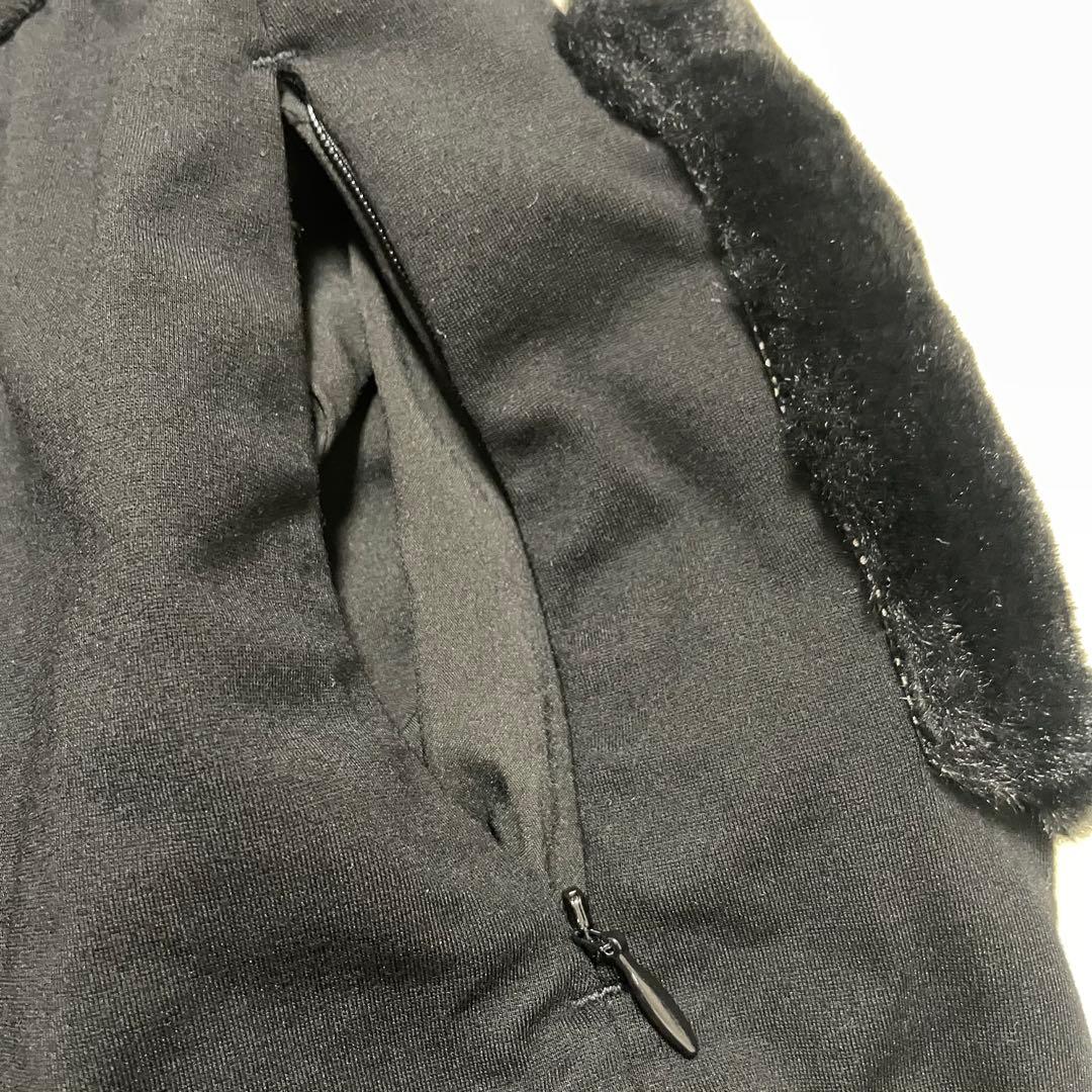 MUTAMARINE レディーススカート 黒　ファーポケット　タイトミニ　ゴルフ