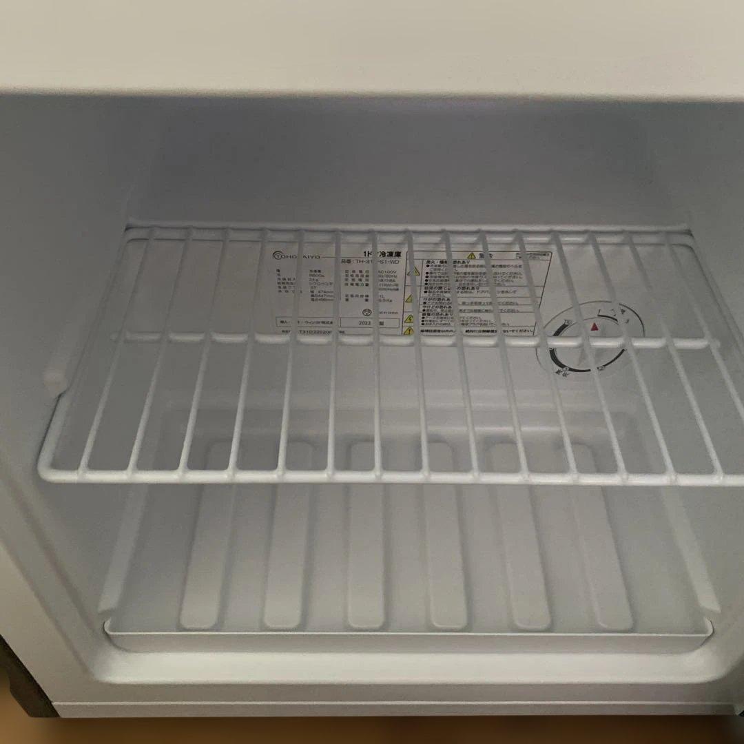 TOHOTAIYO 冷凍庫 TH-31RFS1-WD 1ドア 31L 木目調