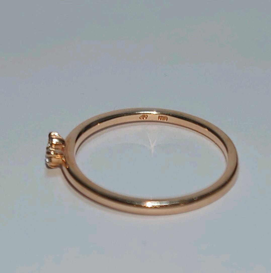 4℃　ピンキーリング　ハート　ピンクゴールド　ダイヤ