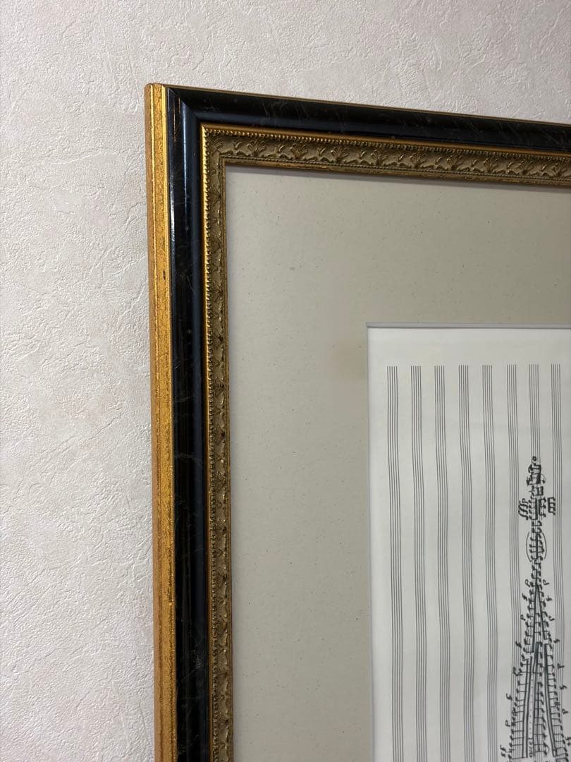 ケルン大聖堂　楽譜のポスター　額縁あり　たのメル便