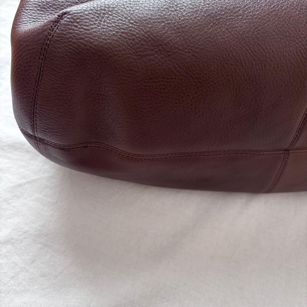 【美品】◆ヨーガンレール ショルダーバッグ 牛革 レザーバッグ 茶