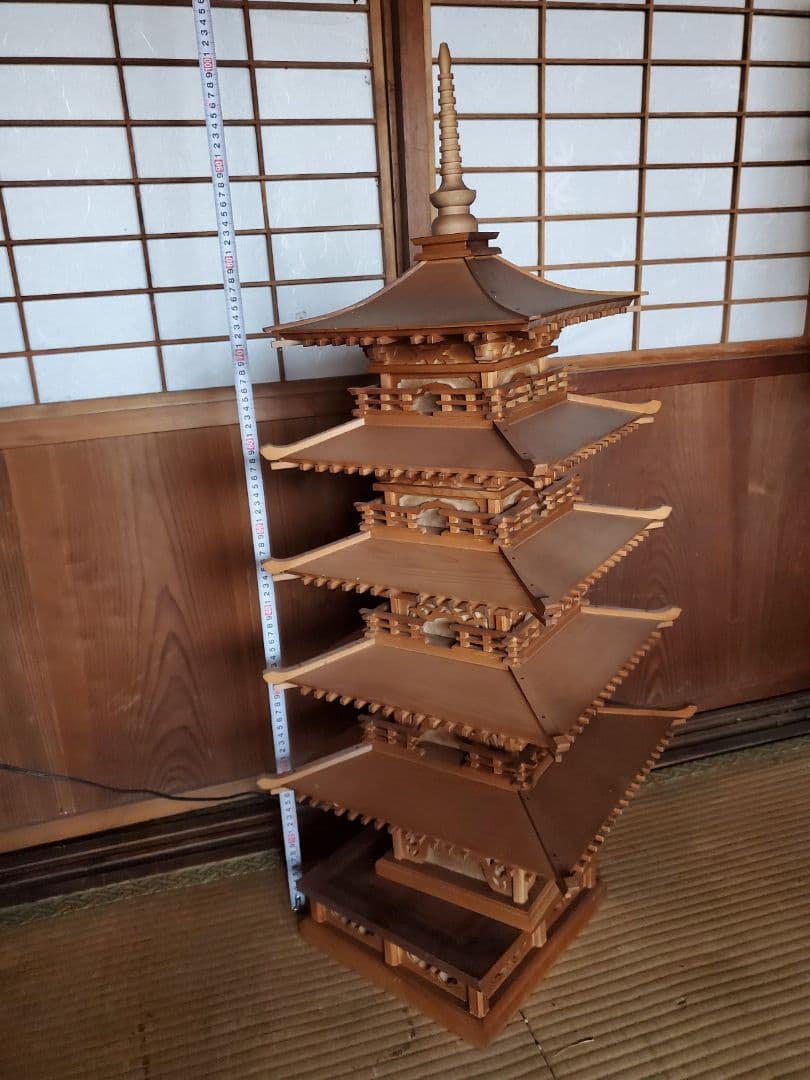 旧家蔵出し 五重塔 木製