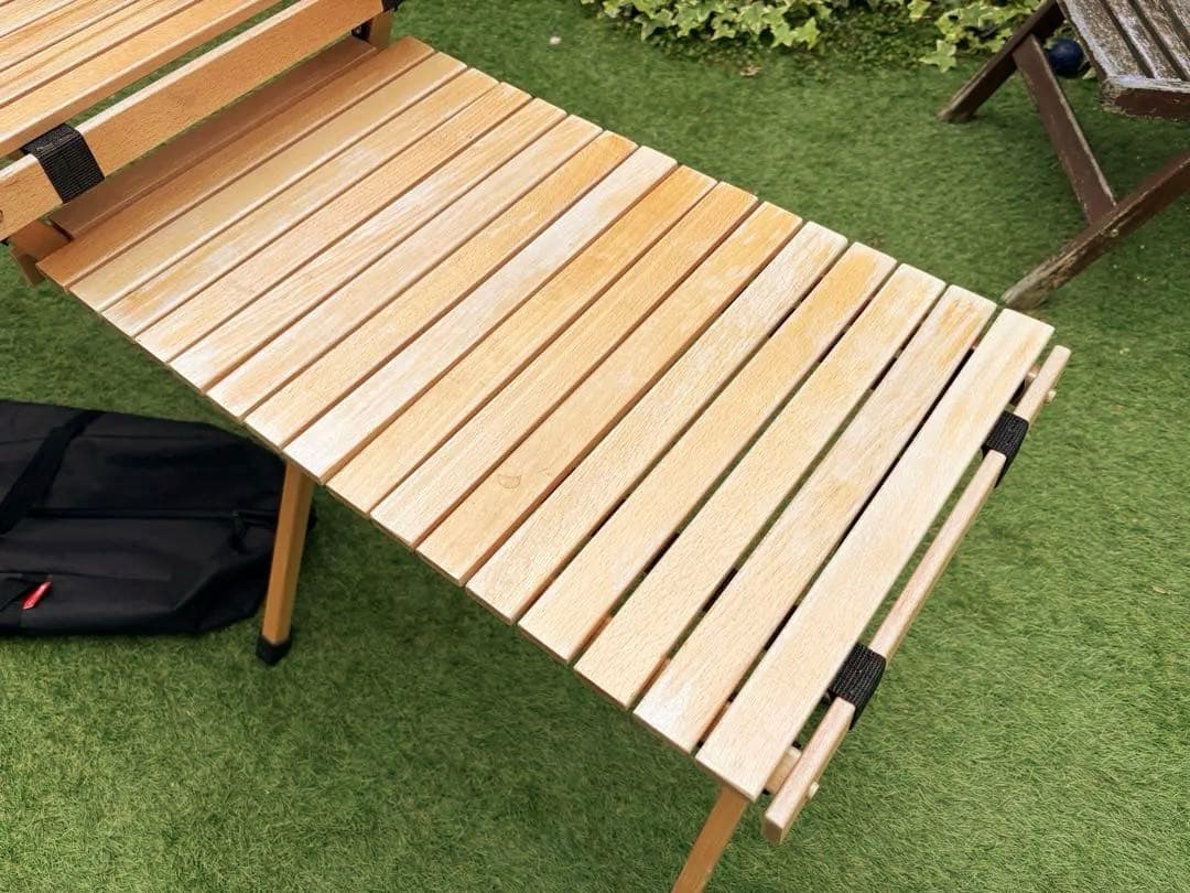 FIELDOOR ウッドロールトップ キッチンテーブル・カウンター 折りたたみ式