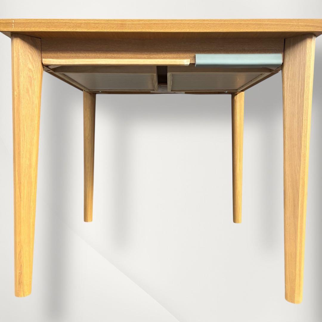 美品　希少　ニトリ　ロレイン5　ダイニングテーブル　２人用　引き出し２つ　タモ材