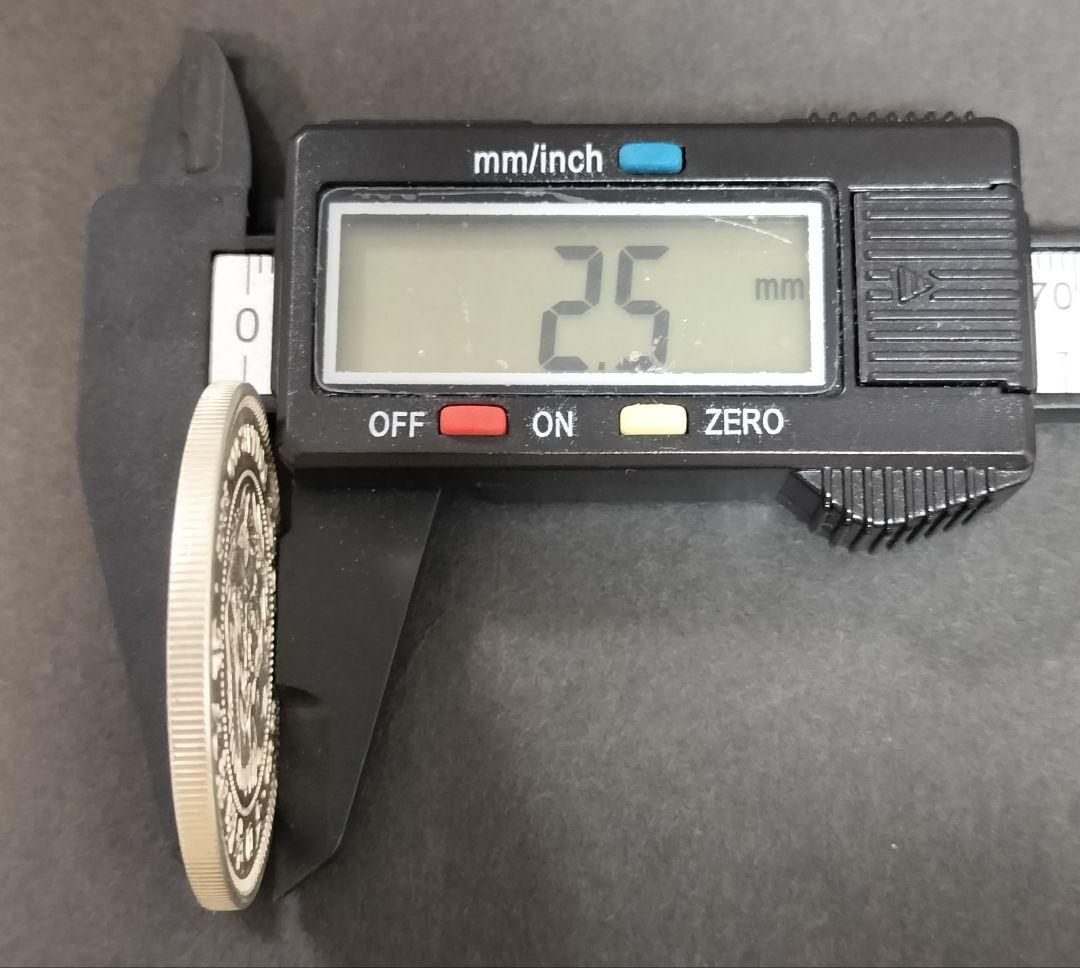 ド*ム様 銀貨保証 貿易銀明治9年 目方約27.2g 銀含有率約90.9% 古銭