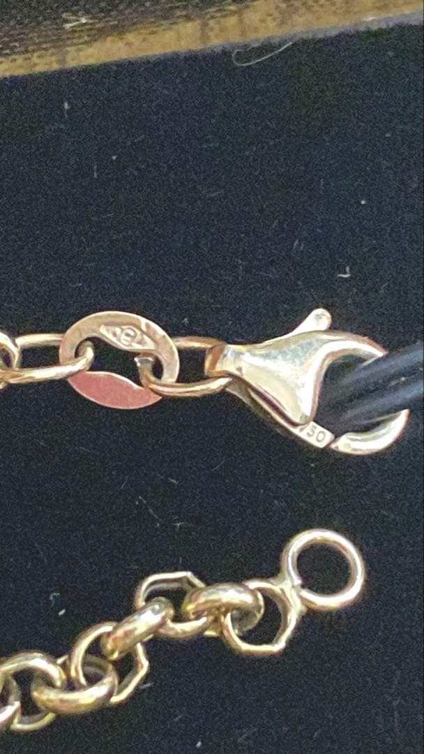 金750 チャームブレスレット 18cm 4.06 グラム