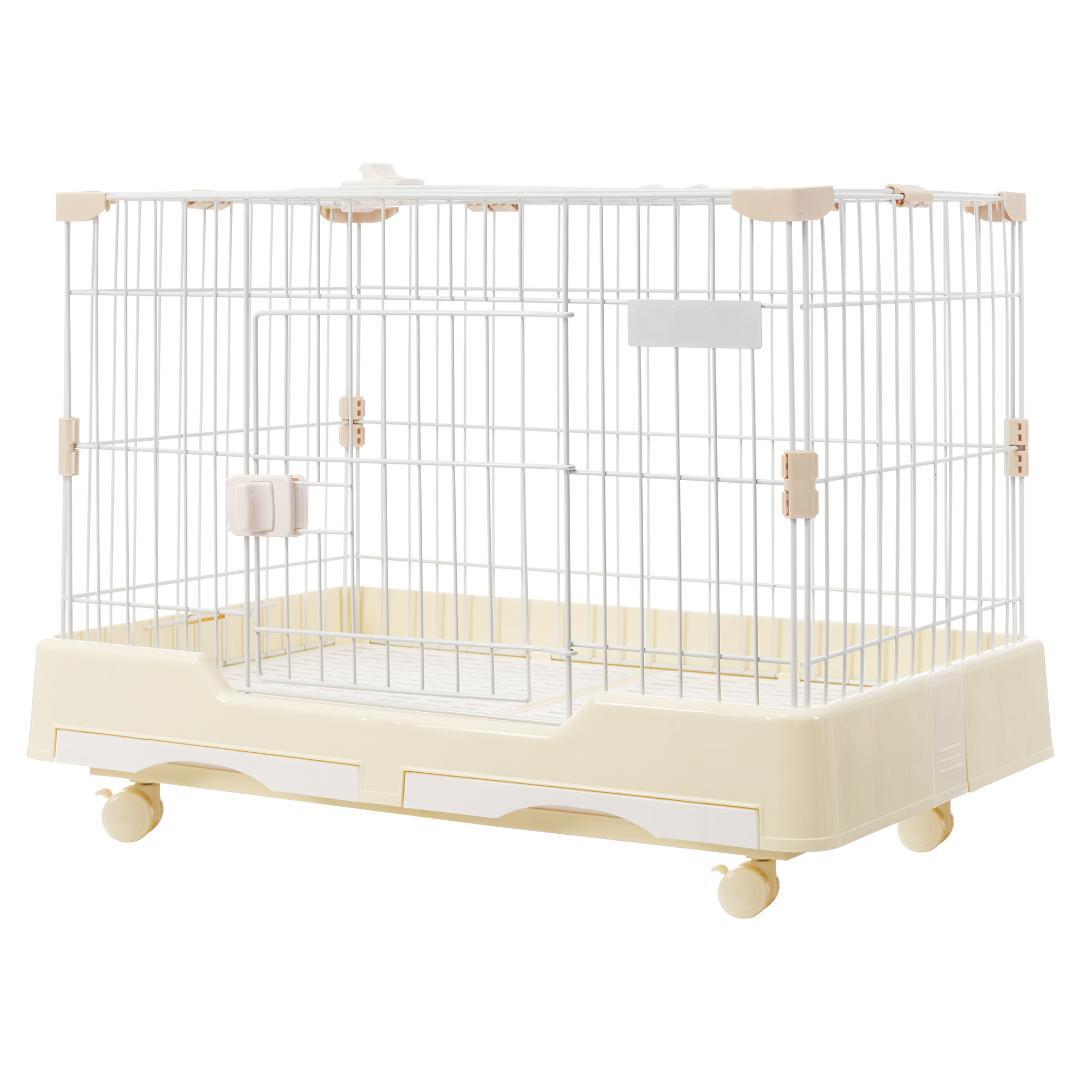 小動物ケージ キャスター付き 天井扉 飼育ケージ組立簡単 引き出しトイレ付