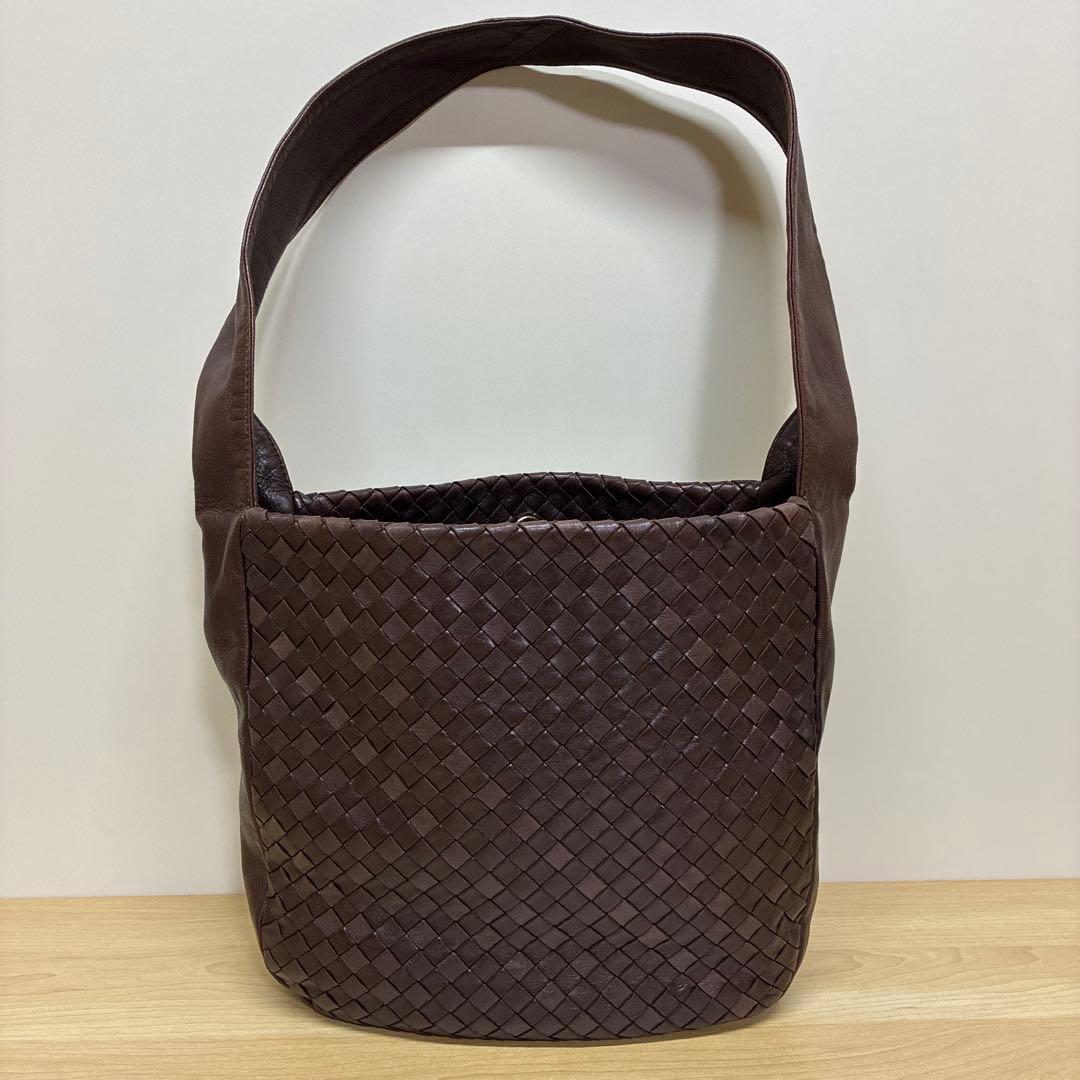 ボッテガヴェネタ　イントレチャート　ショルダーバッグ ワンショルダー　ブラウン