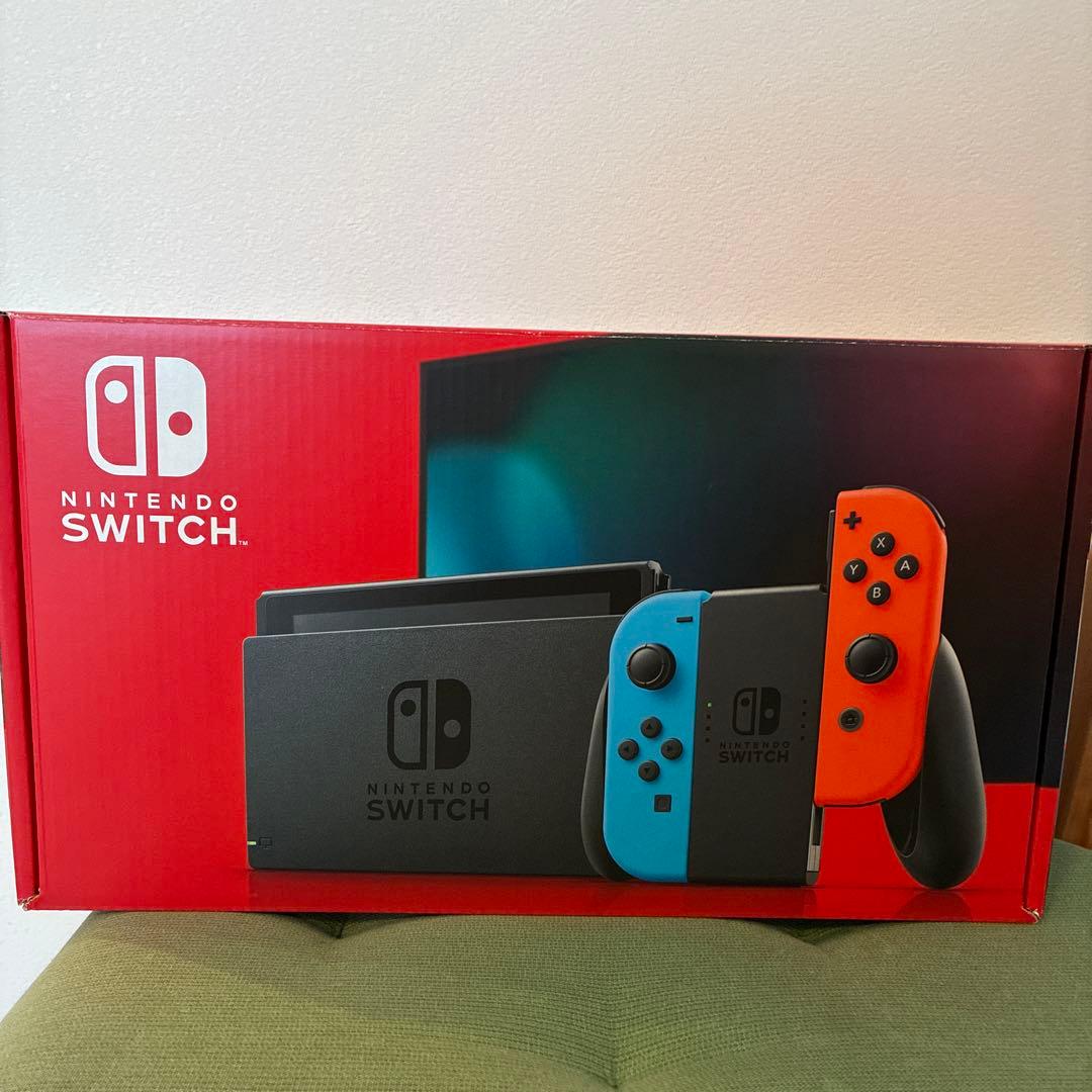 【箱付】美品Nintendo Switch 本体 ネオンブルー/ネオンレッド
