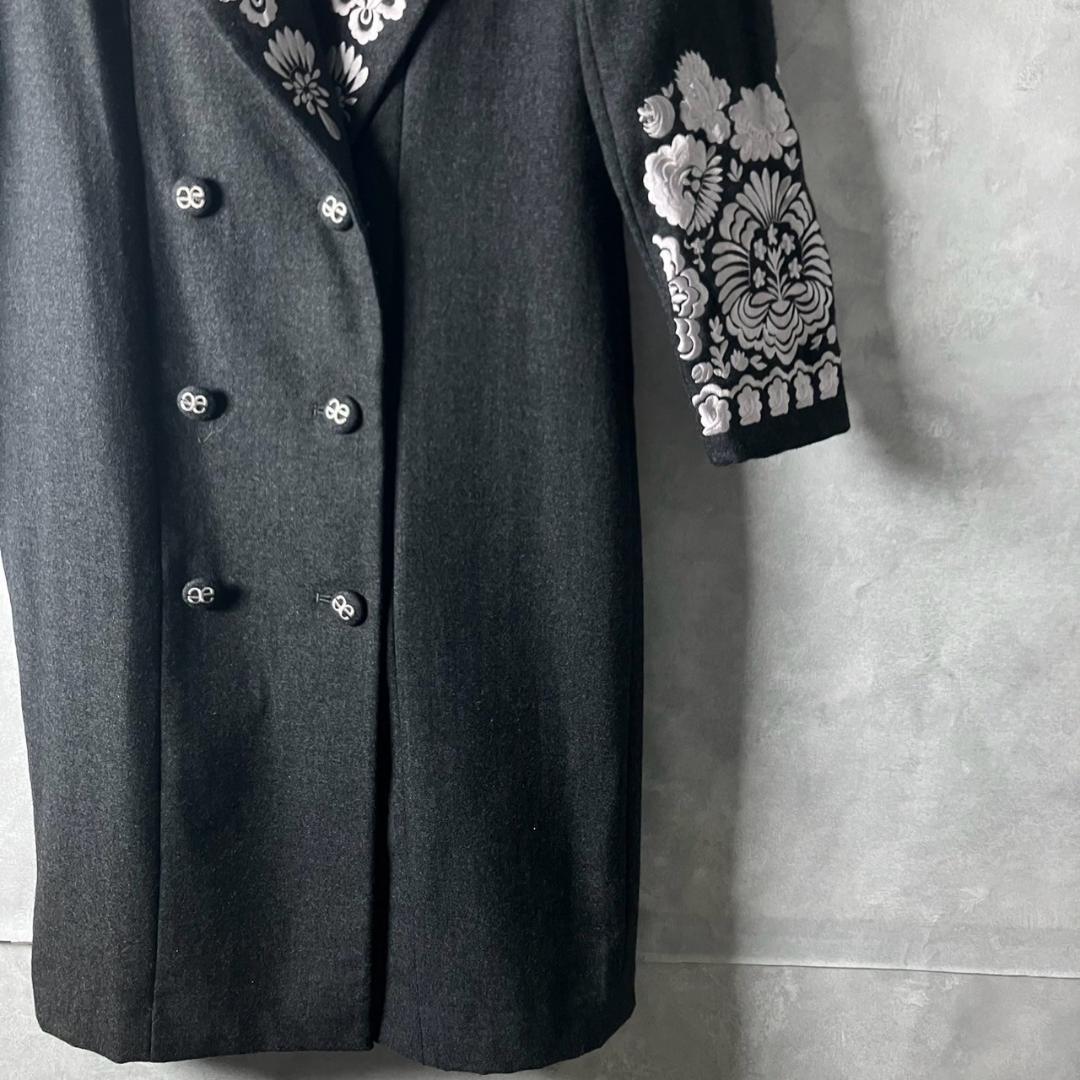 Elegance paris ゴージャス刺繍 花柄 ダブル コート N647
