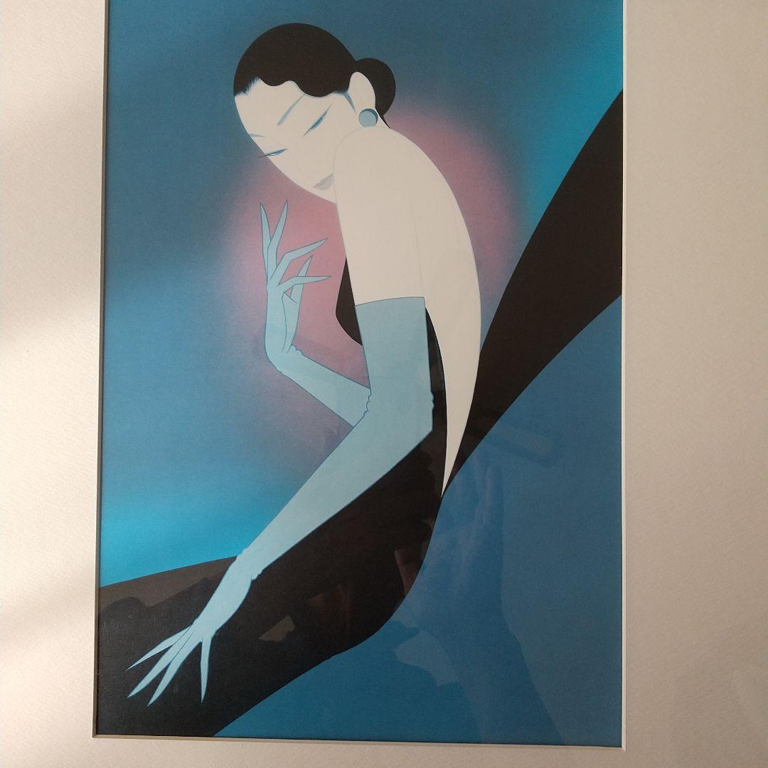 鶴田一郎 アールデコの女  額入り