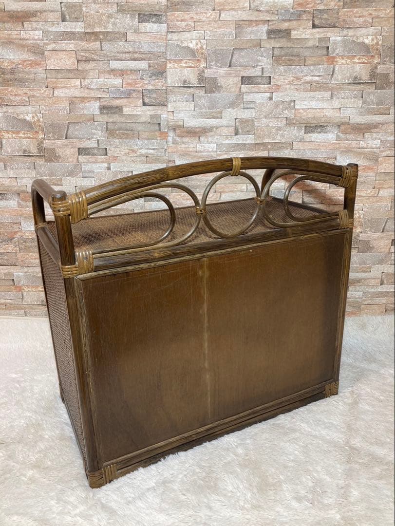 籐家具　ラタンチェスト　収納タンス レトロ　箪笥　アンティーク