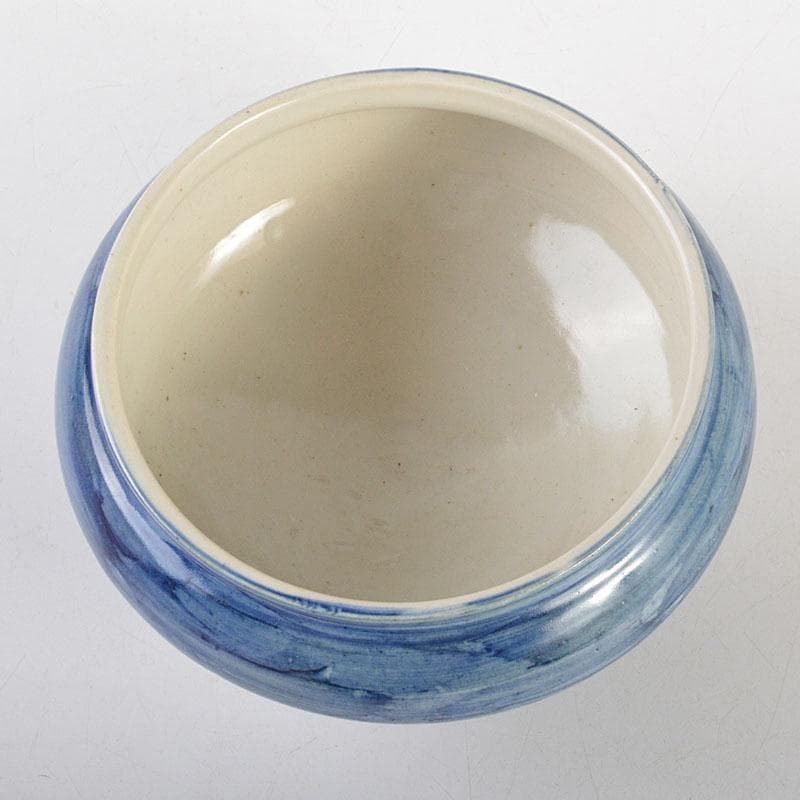 茶道具　旺祥寺窯　槙啓州作　青釉　建水　共布共箱　N　6736