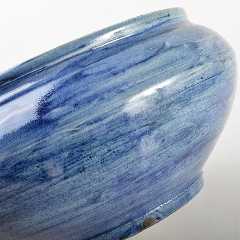 茶道具　旺祥寺窯　槙啓州作　青釉　建水　共布共箱　N　6736