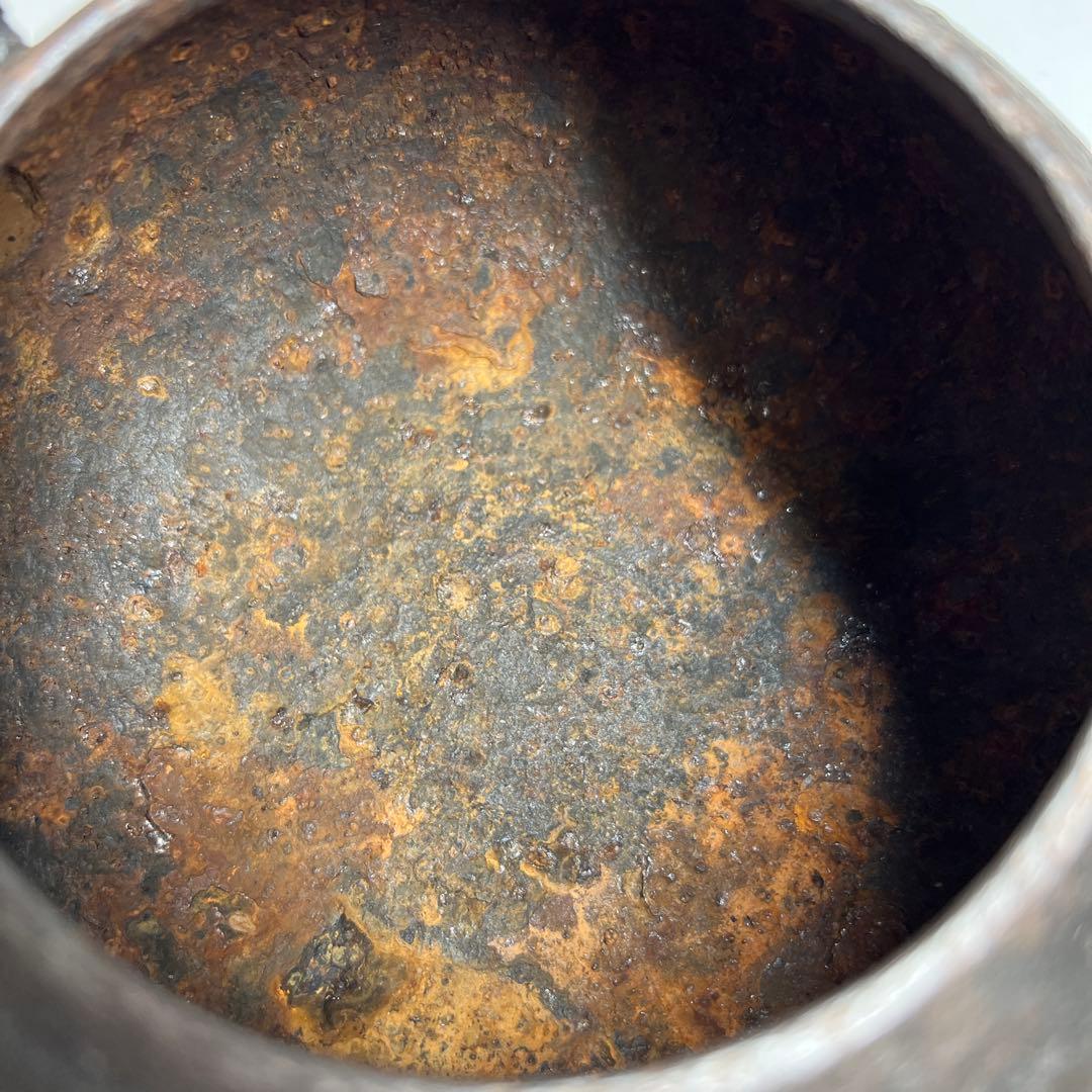 平安祥雲堂造　銀象嵌、銀摘鉄瓶　1530g 高約22㎝　東Y7-1105☆2F