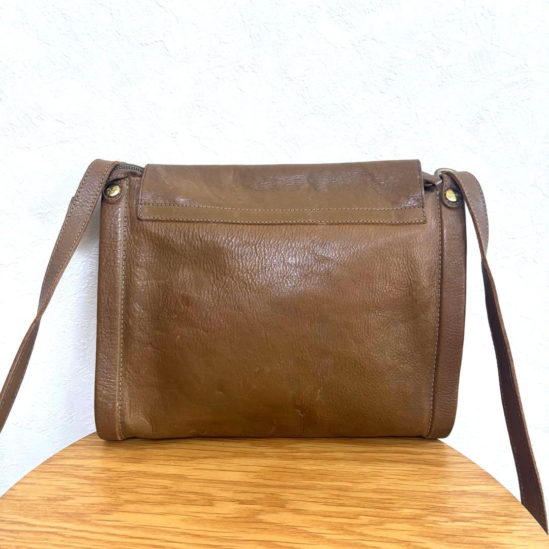 【レア】イルビゾンテ ショルダーバッグ 筒型ショルダー ブラウン オリーブ