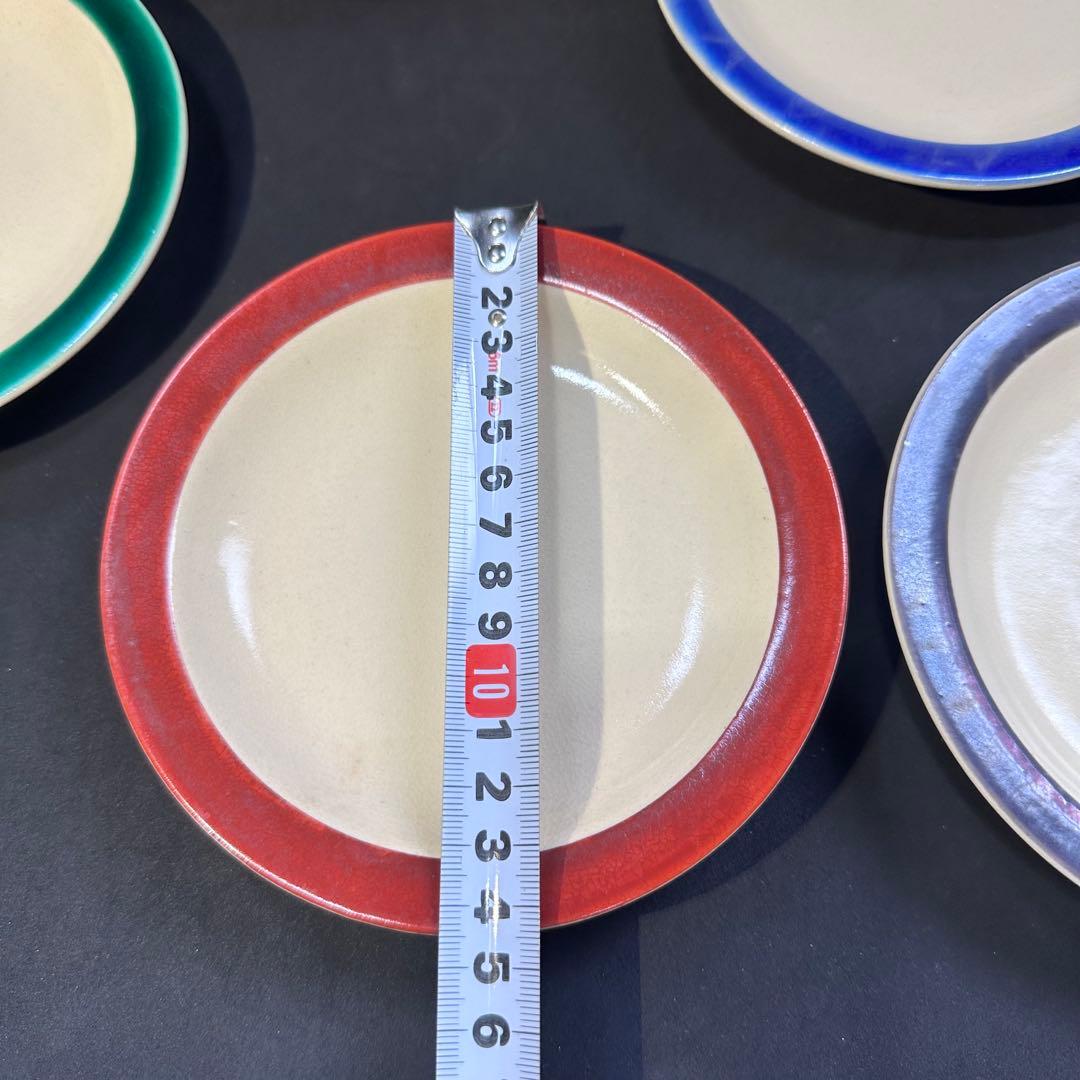 京焼　初代　三浦竹軒　銘々皿　共箱入り　未使用品