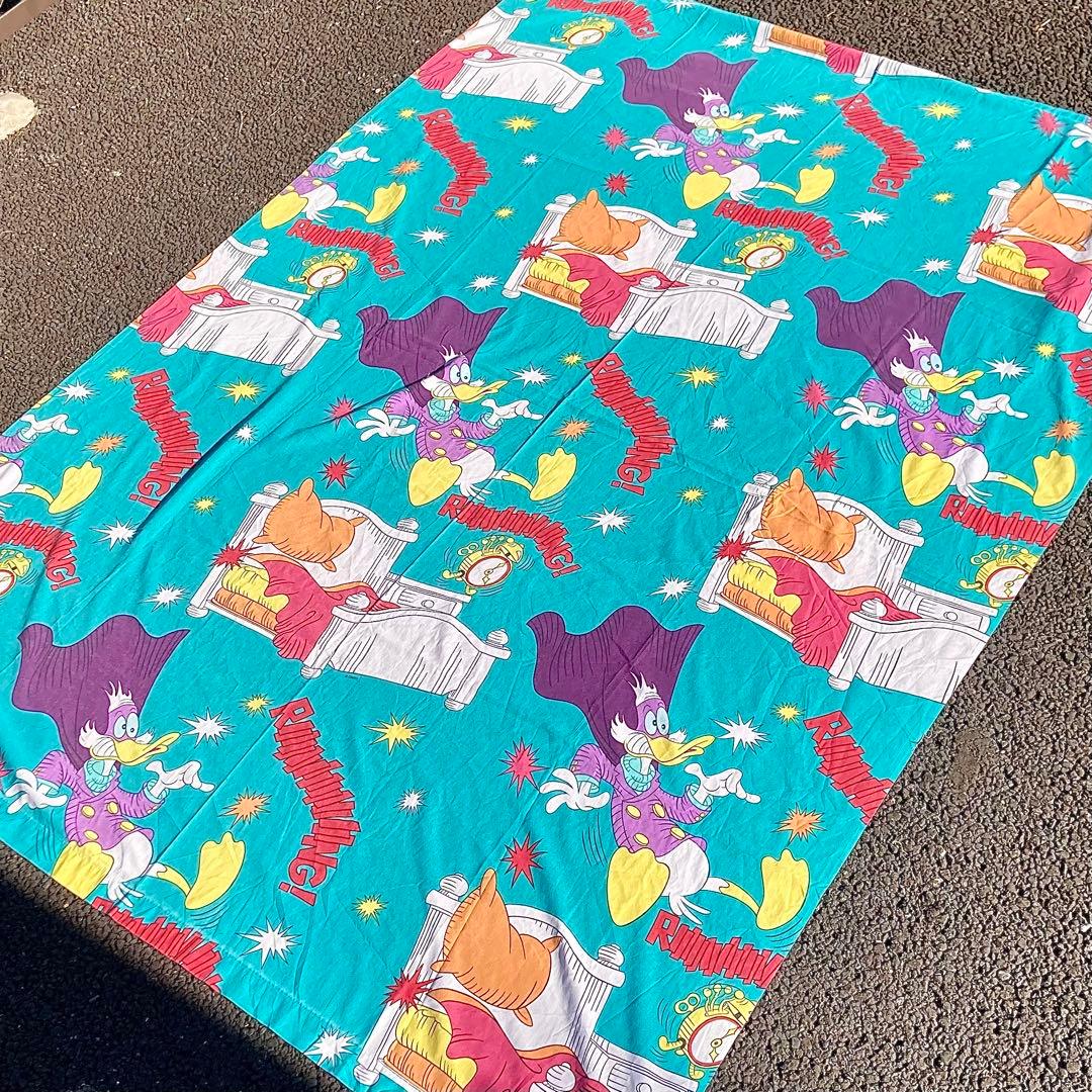 スペシャル USA製 90's ダークウィング・ダック ビンテージ 特大シーツ