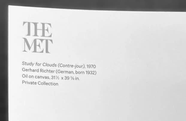 限定マット額装品｜ゲルハルト・リヒター｜Study for Clouds｜