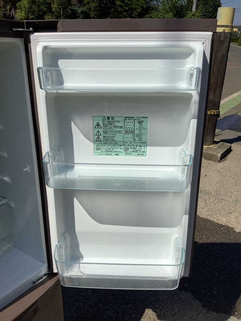 パナソニック 2ドア冷蔵庫 NR-B178W-T 16年製 168L ブラウン★