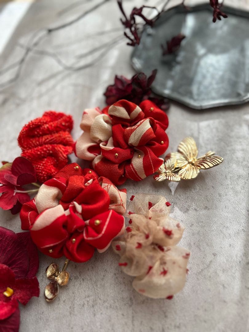 a*4様 七五三　七五三髪飾り　ヘッドドレス　着物髪飾り　リメイク髪飾り　062