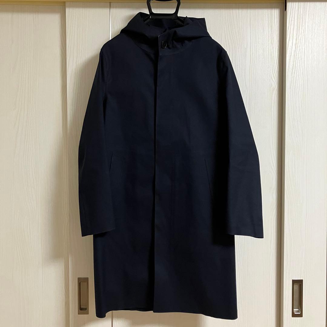 Macintosh ゴム引きフーデットコートネイビー