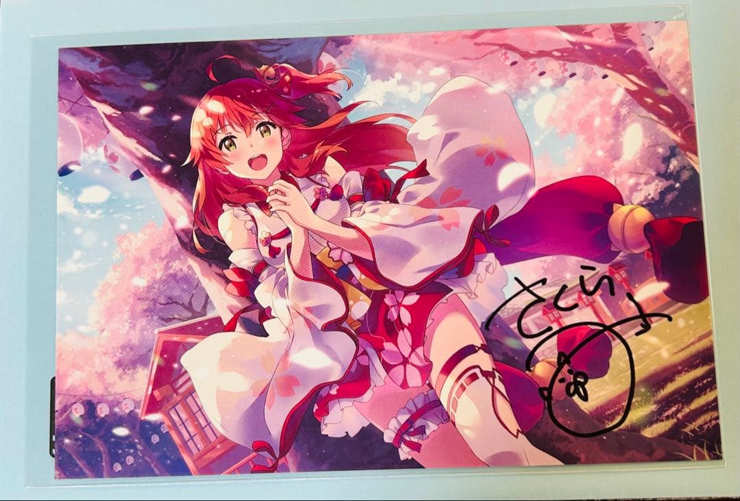 ホロライブ さくらみこ 2020誕生日記念 特典直筆ポストカード&アクリルパネル