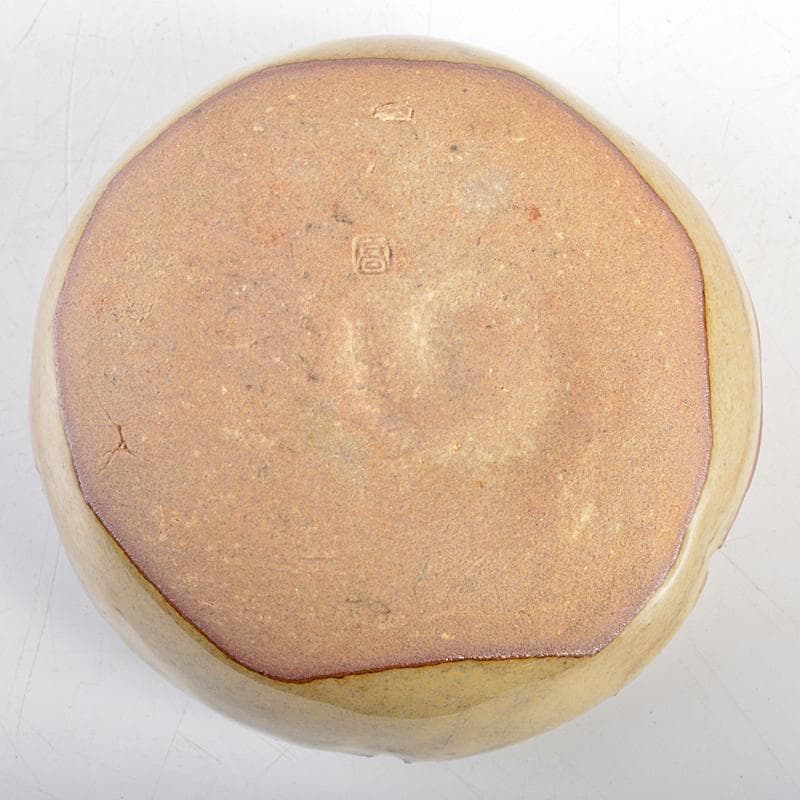 茶道具　高取焼　十四代亀井味楽造　梅香合　共箱　即中斎極め箱　M　R5952